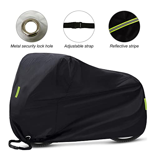 BHCASE 200x110x70cm Pano Oxford Capa de bicicleta with faixa reflexiva, buracos de bloqueio, saco de