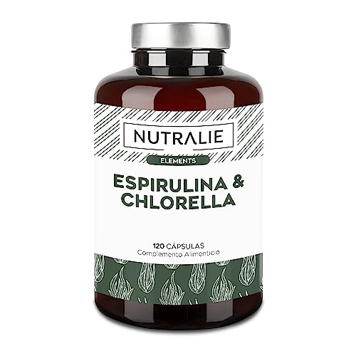 Espirulina & Chlorella 1800mg - Potente Efecto Saciante y Detox - Máxima Energía y Fuerza, Reduce...