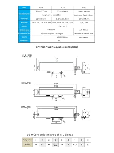 Set Digital YH800-3 3 Axis DRO con 3 Escalas Lineales miniatura 3