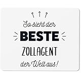 JUNIWORDS Mauspad Mousepad, So Sieht der Beste Zollagent der Welt aus! (5879655)