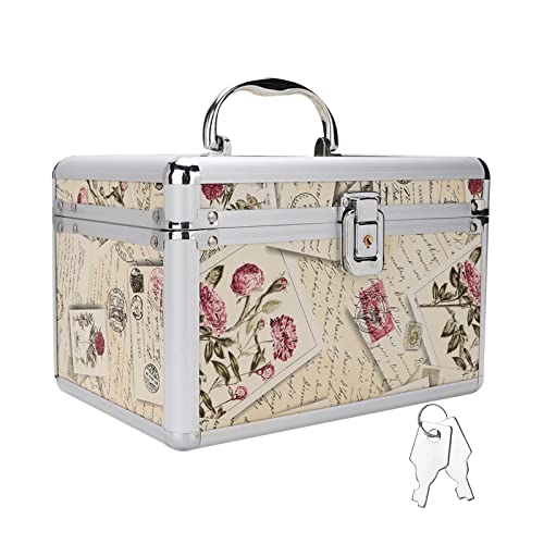 Mallette de Train de Maquillage Boîte à Cosmétiques, Trousse à Maquillage Professionnelle Grande Capacité Beauté Outils D'extension de Cils Boîte de...