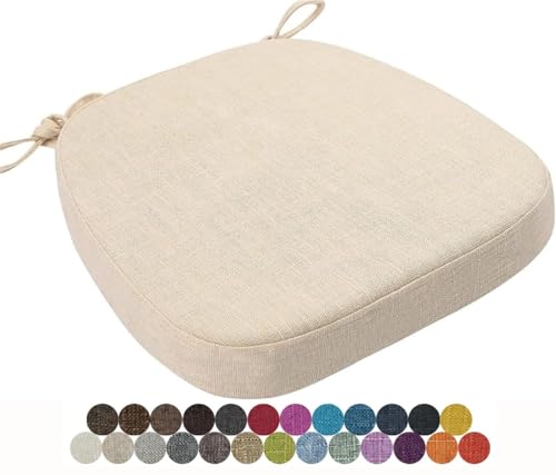 seokor Coussin de Chaise 40x38/43x40/43x42cm Coussins de Siège Amovible Lavable Galette de Chaise, pour Intérieur et Extérieur, Bureau, Salle à Manger,...