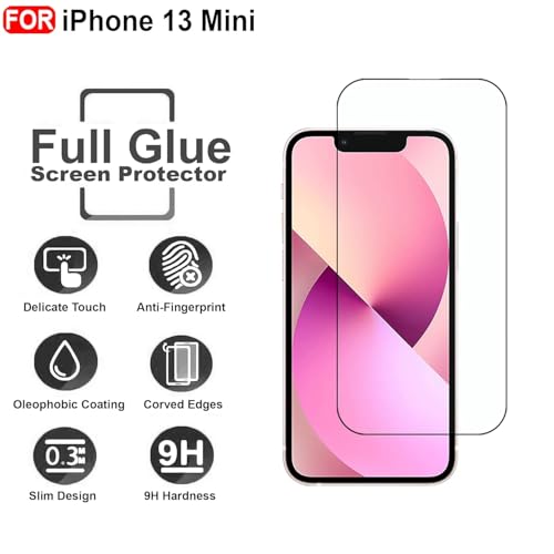 Image of Tempered Glass Screen Protector Compatible for iPhone 13 Mini [5.4 Inch] with Edge to Edge Coverage - Case Friendly, Anti-scratch [Pack of 1]
