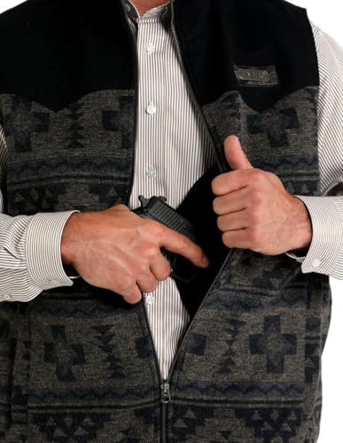 Image of Cinch Men's Southwestern Print Concealed Carry Vest - MWV1543012 X-