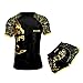 VSZAP Anatomic Cut Short de boxe Muay Thai pour homme et femme Combinaison de combat UFC Respirante et à séchage rapide MMA Mixte Arts martiaux Équipement Doré Taille S