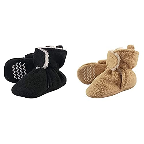 Image of Hudson Baby Cozy Fleece and Sherpa Booties, 2-Pack