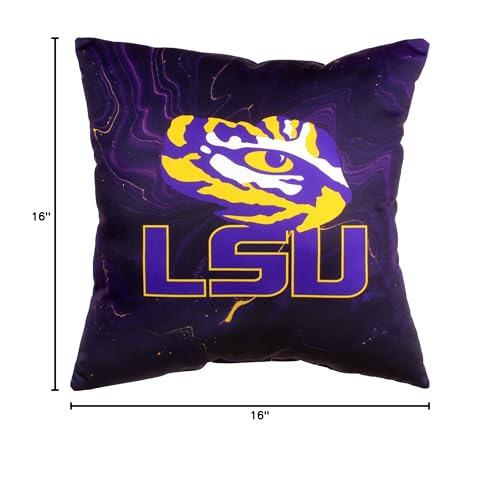 Image of LSU Tigers 2 Sided Color Swept Decorative Pillow, 16 inch, Made in The USA