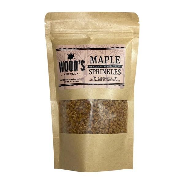 Wood’s Maple Sprinkles – 100% Pure Vermont Maple Sugar – All-Natural Sweetener – Single Ingredient, No Additives – Healthy Sugar Alternative – Perfect
