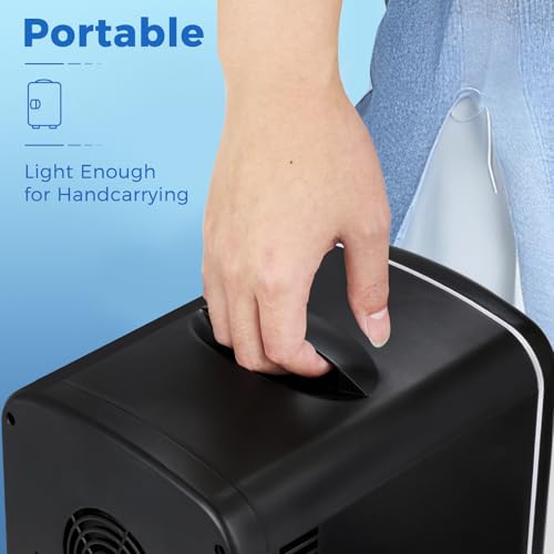 Image of Antarctic Star 4L /6 Can Portable Compact Refrigerator for Bedroom,Car,Office & Dorm,Small Cooler for Food /Drinks /Skin Care,AC /DC, Black