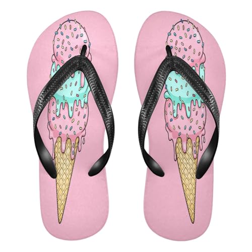 STAYTOP Yummy Ice Cream Flip Flops Sandals of Men's & Women's,Sandals Beach Slippers Shower Slides