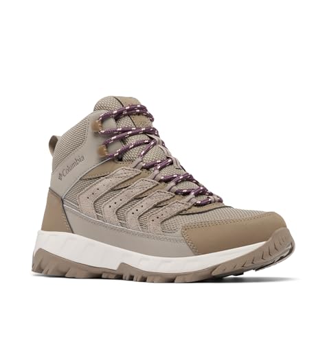 Columbia STRATA Trail Mid WP, Botas Senderismo de Altura Media Mujer, Kettle, Blush Rose, 36.5 EU