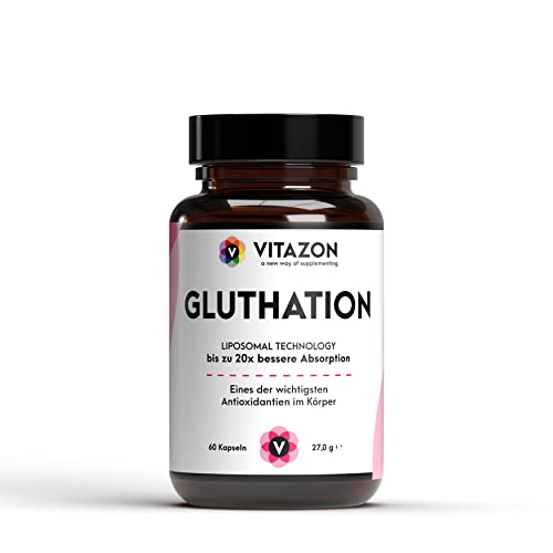 VITAZON Liposomales Glutathion hochdosiert (60 Kapseln) • Reduziert & bioaktiv • Hohe Bioverfügbarkeit • 100% Vegan • Starkes Antioxidans Cover