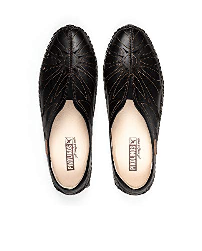 Image of PIKOLINOS Jerez 578-7399 Women's Slip-On Moccasins - Premium Calfskin Leather - Removable Cushioned Insole, Elastic Fit, Lightweight Everyday Comfort and Support