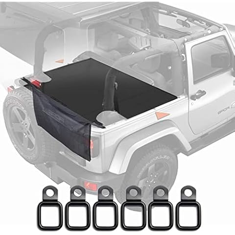GPCA - Cargo Cover LITE, Easy-to-Install Trunk Cover, Heavy-Duty and Patented Accessories for Wrangler JK, Use with 2DR Sport, Sahara, Rubicon and Freedom Unlimited 2007-2018 Models Cover