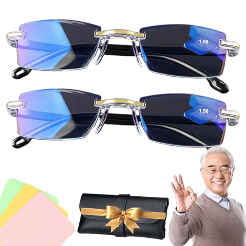 Upgraded Blue Glasses Self Adjusting For Women & Men Smart Auto Focus Intelligent Dual Focus Eye Glasses Far And Near (2pcs)