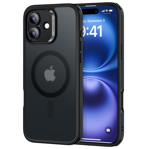 ESR fĂĽr iPhone 16 Plus HĂĽlle fĂĽr MagSafe, Vergilbungsschutz, Mattschwarz
