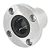 Uxcell a14041900ux0465 LMF20UU 20mm Inner Dia 4 Bolt Flange CNC Router Linear Motion Bearing, 1.3" width, 0.8 Carbonsteel/Rubber