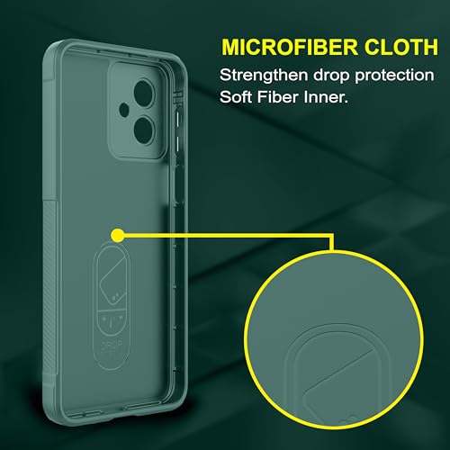 Image of amazon basics Back Case Cover for Moto G64 5G (Silicone Dark Green)