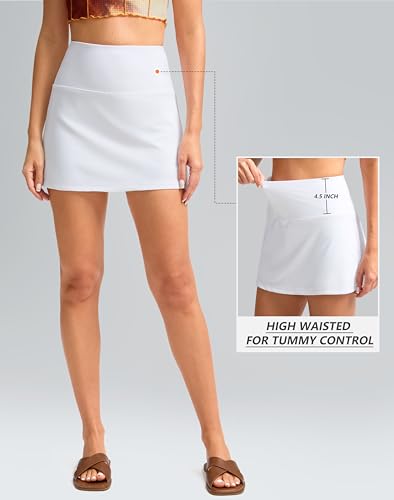 Image of SANTINY Women's High Waisted Swim Skirt with Pocket Tummy Control Tankini Swimsuit Bathing Suit Bottoms for Women
