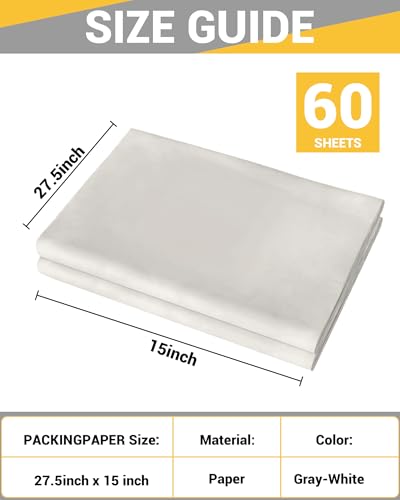 Packpapier, 60 Blatt, 70×38cm, Zeitungspapier Packpapier Zeitungspapier Umzug Papier 60 g/m² wickeln, gemacht für Umzug, Dekoration, Bastelarbeiten, Verpackung & Versand Seidenpapier