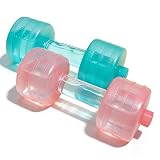 Random Water Filled Dumbbell, Adjustable Watered Dumbbells Hand Weight Fitness Equipment For Women Premium Plastic For Sports Exercise Weightlifting (pink greem randomly, 1pcs not a pair)