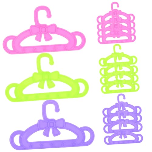 BRIGHTFUFU 15Pcs Doll Clothes Hangers for Doll Skirt Holders for Organizing and