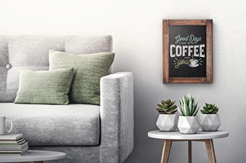 Chalkboard - Magnetic, Non-Porous - Framed Chalkboard - Vintage Decor - Chalk Board for Wedding, Kitchen, Bar, Restaurant, Menu & Home - Chalkboard Sign - 11 x 14 inches - Wall Mounted Chalkboard