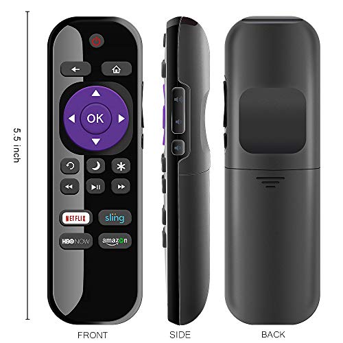 Image of Gvirtue LC-RCRUS-17 Universal Remote Control Replacement for Sharp Roku Smart TV Remote, for All Sharp Roku Smart LED TV with Netflix, Amazon, Sling, HBONOW Button