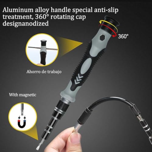 Image of higadget Screwdriver Set, 115‑in‑1 Precision Magnetic Screwdriver Kit for Electronics Repair, Mobile, Laptop, Game Console Tool Set with S2 Steel Bits, Ergonomic Handle & Case