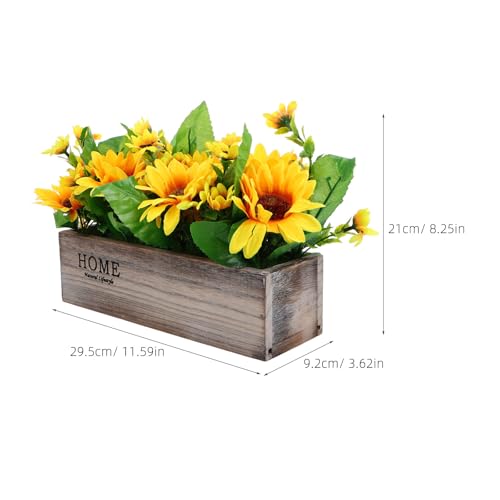 Tournesol artificiel réaliste, plante décorative de table - 3