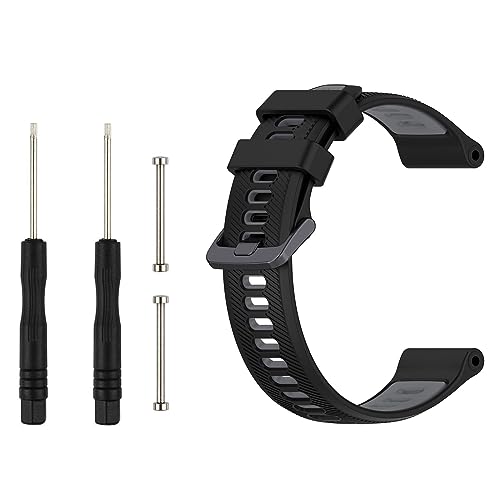 honecumi Pulsera compatible con Garmin Forerunner 935/945 pulsera para mujer y hombre, 22 mm, silicona suave, correa de repuesto clásica ajustable de colores, Silicona, Sin gemas