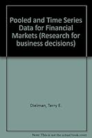 Pooled data for financial markets (Research for business decisions) 0835711307 Book Cover