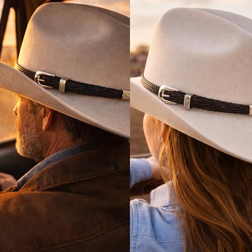 Image of Gamboa 100% Natural Horsehair Hat Bands for Cowboy and Panama Hats for Men and Women Western Hat Bands
