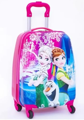 Image of ADSON Abs Kids Trolley 360 Rotating Luggage 360 Degree Wheels Princess Non-Breakable 20 Inch Kids Hardsided Suitcase with 4 Wheels, 360 Degree Wheel Travel Trolley Bag