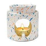 Matériau fiable : notre lampe d'aromathérapie est fabriquée en céramique de haute qualité, robuste et durable. Grâce à son design amovible, cette lampe à parfum est facile à nettoyer – il suffit de l'essuyer avec un chiffon humide.