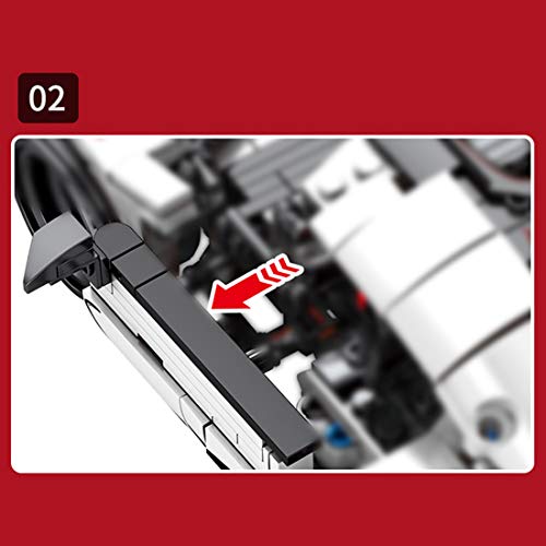 B.I.G Technik 728 Teile Bausteine Koenigsegg Sportwagen Modell, Rennauto Kompatibel mit Lego Technik – Bild 5