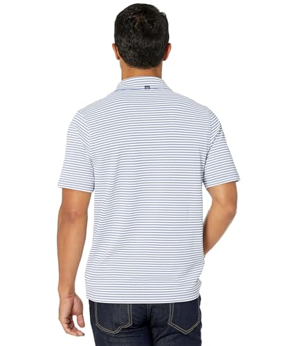 Image of Cutter & Buck Mens Short Sleeve Virtue Eco Pique Stripe Recycled Mens Big and Tall Polo