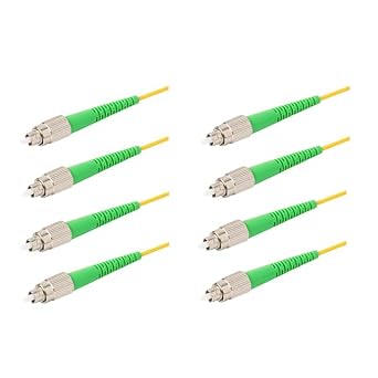 SpeedyFiberTX 4-Pack 50 Feet FC/APC to FC/APC 3.0mm Simplex Yellow Riser OFNR Fiber Patch Cable, Corning SMF-28 Singlemode 9/125um OS1/OS2 Compatible Ultra Optical Fiber