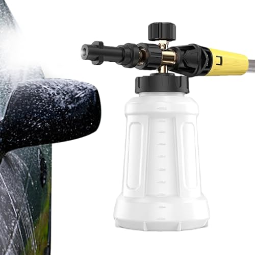 Pulverizador de espuma para automóviles, herramienta ajustable para hidrolimpiadoras de alta presión de 1 litro, limpiador de espuma para vehículos | para coche, moto, cristales, cocina, baño, jardín