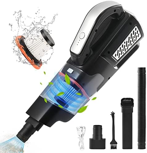 Gevvnss Handstaubsauger Akku - 12000PA Saugkraft, Kabellos Für Auto, Büro & Tierhaare