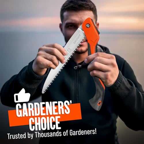 GROWIT Folding saw 11 Inch - Heavy Duty Pruning Saw with Triple-Cut SK5 Blade, 7 TPI Razor Teeth for Tree Trimming, Wood Cutting, Camping, Bushcraft, and Gardening - Image 9