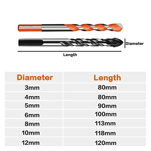 Set de 8 brocas triangulares multifuncionales para cerámica y metal miniatura 4