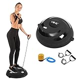 ISE Balance Trainer Ø 58 cm Palla Fitness Palestra Ball, Attrezzatura Fitness con Corde Elastiche,...