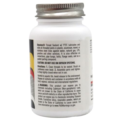 Image of Dynatex Thread Sealant with PTFE 4 oz Bottle - Non-Toxic, Non-Drying, Leak-Proof Seal, No Lead /Graphite, Ideal for Pipe Fittings (8-Pack)