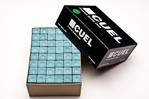 Cuel Billard-Kreide oder Snooker-Kreide Box mit 144 Stück Kreide, grün, mit guter Haltbarkeit und Haftung auf dem Leder Cuel Billard-Kreide oder Snooker-Kreide Box mit 144 Stück Kreide, grün, mit guter Haltbarkeit und Haftung auf dem Leder