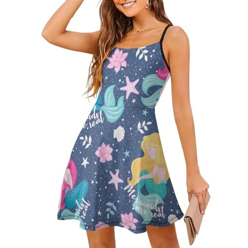 Robe de plage sirène femme à bretelles pour vos soirées d'été