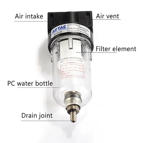 Compresseur d'air filtre AF2000 1/4 séparateur eau huile pneumatique - 4
