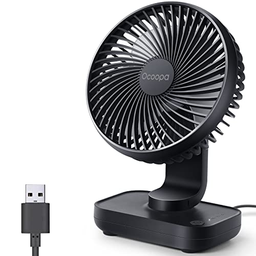OCOOPA Ventilatore USB, Mini Ventilatore da Tavolo Portatile di 12cm a 4 Velocità, Ventilatore...