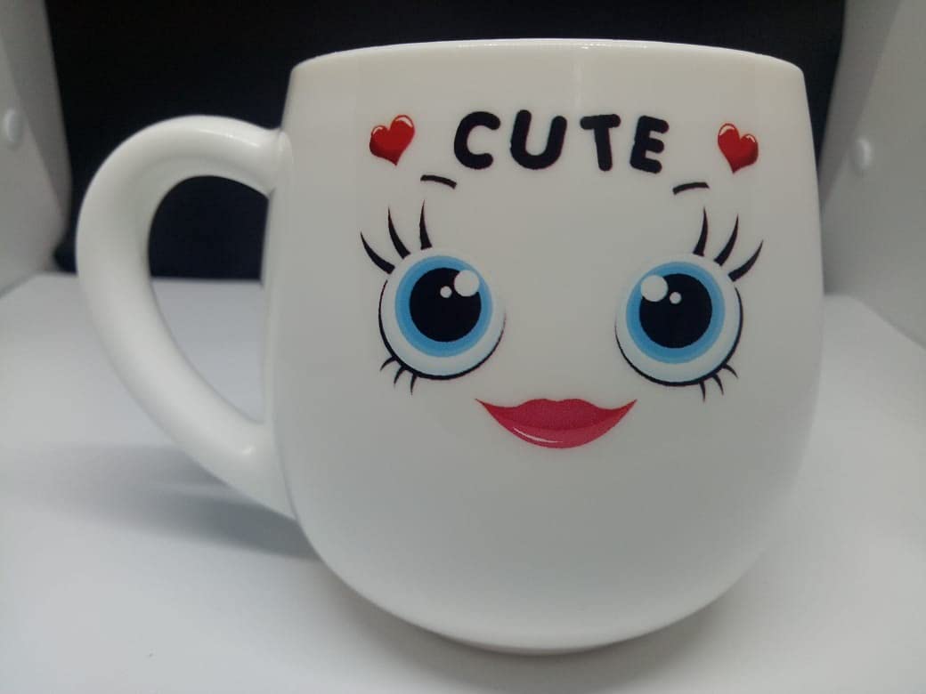 URM Melamine Unbreakable Happy Smiley Coffee Mug Tea Cup with Handle