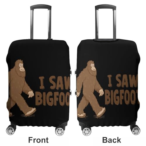 Sasquatch I Saw Bigfoot Luggage Covers Washable Travel Suitcase Cover Elastic Baggage Protector3